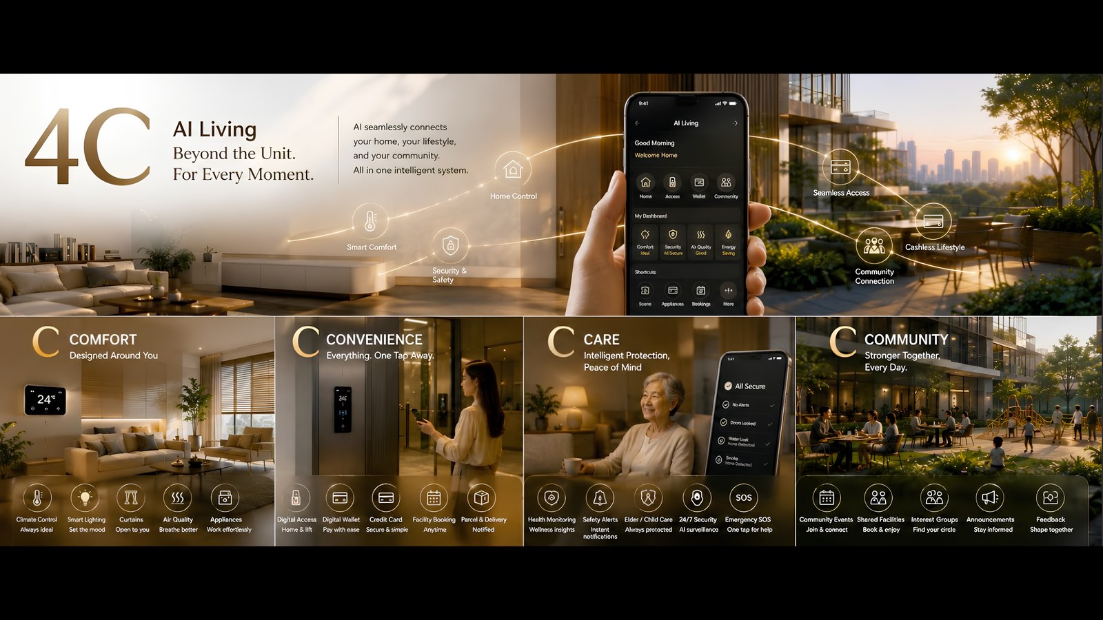 The 4Cs — Care, Comfort, Convenience, Community